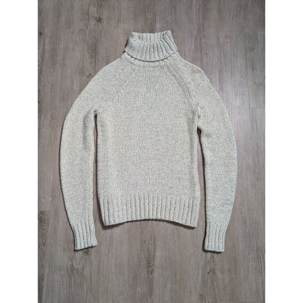 Vintage Gap Sweater Womens L Green Turtleneck Long Sleeve Raglan Stretch